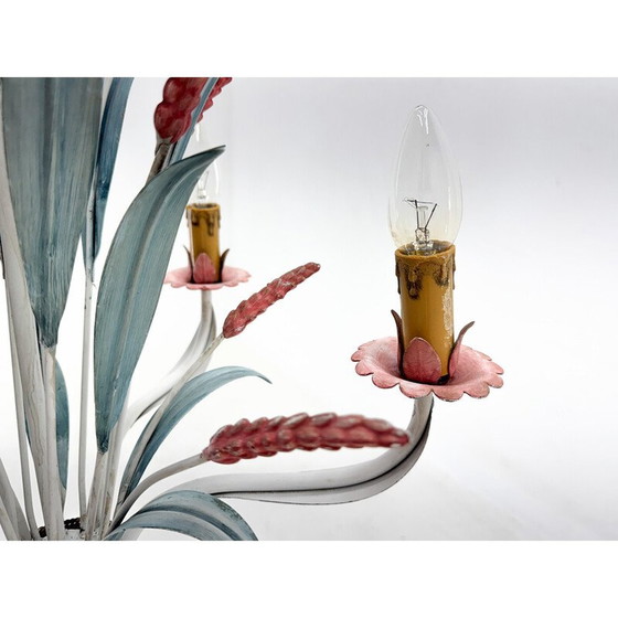 Image 1 of Vintage metal chandelier, Italy 1970
