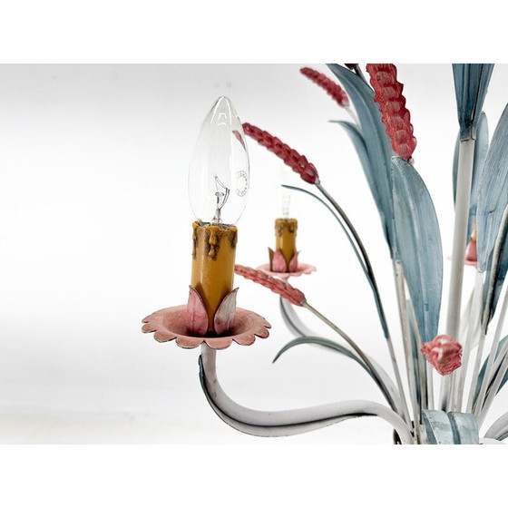 Image 1 of Vintage metal chandelier, Italy 1970