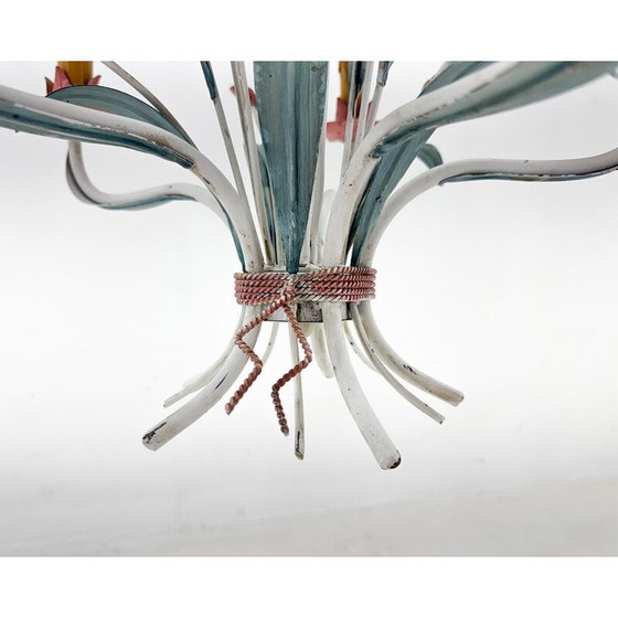 Image 1 of Vintage metal chandelier, Italy 1970