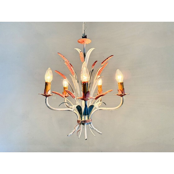 Image 1 of Vintage metal chandelier, Italy 1970