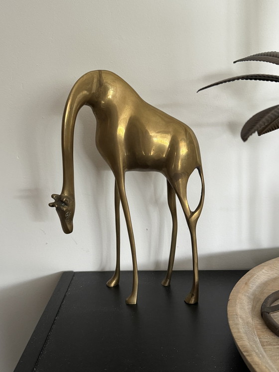 Image 1 of Sculpture girafe en laiton