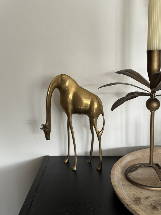 Image 1 of Brass statue giraffe