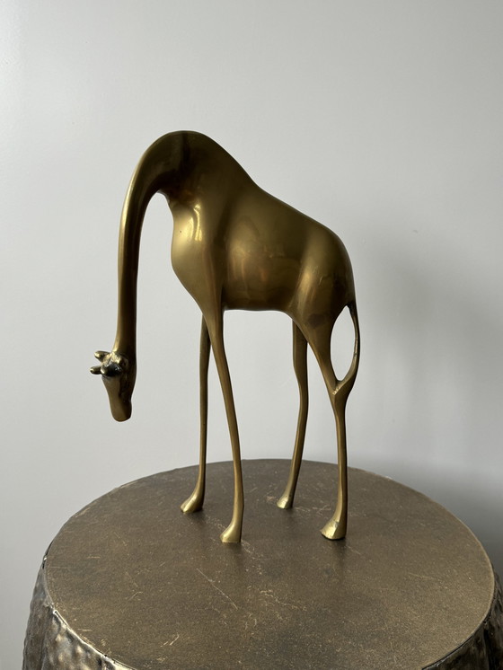 Image 1 of Sculpture girafe en laiton