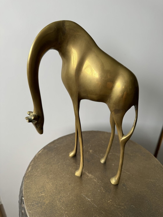 Image 1 of Sculpture girafe en laiton