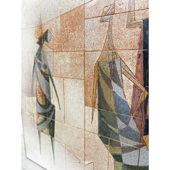 Image 1 of Mid-century wall ceramic panel