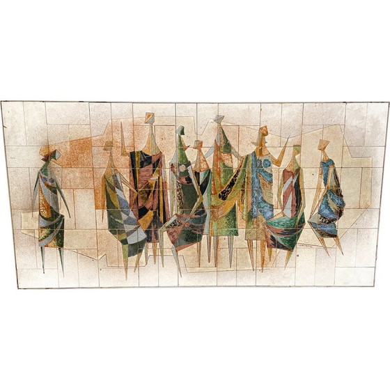 Image 1 of Mid-century wall ceramic panel