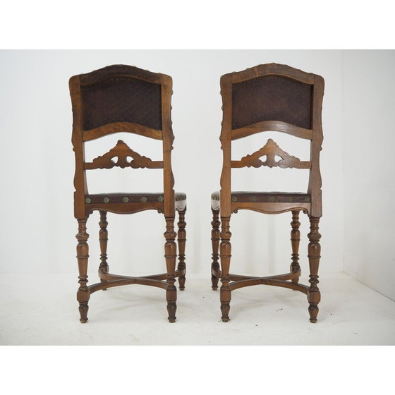 Image 1 of Pair of vintage chairs in embossed leather