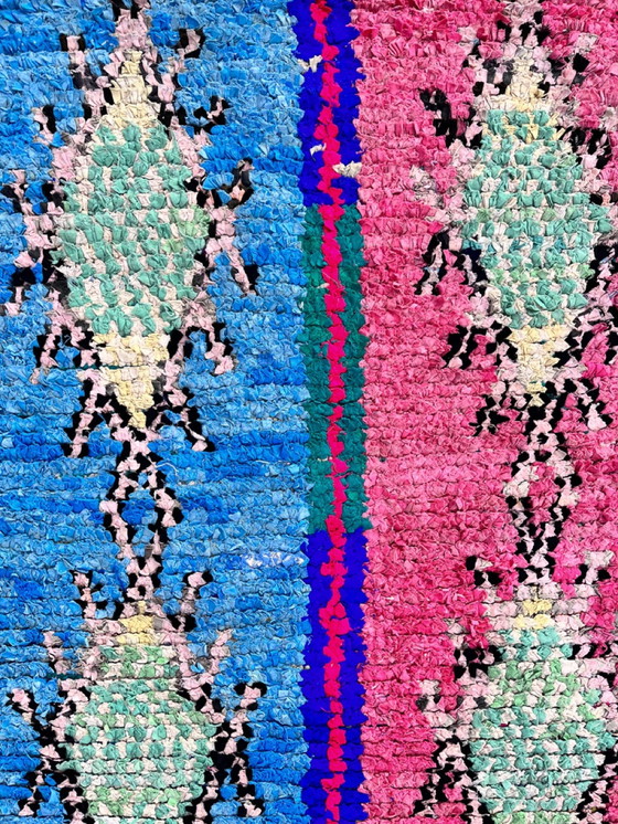 Image 1 of Tapis marocain en coton berbère rose