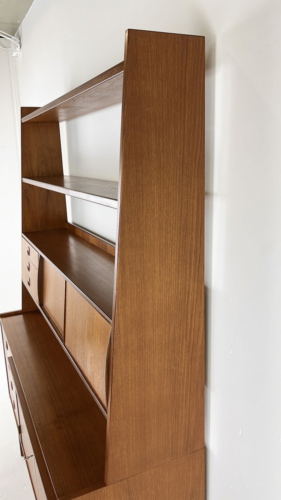 Image 1 of Teak Veneer Swedish Bookcase Sideboard