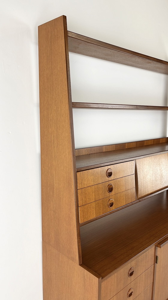 Image 1 of Teak Veneer Swedish Bookcase Sideboard