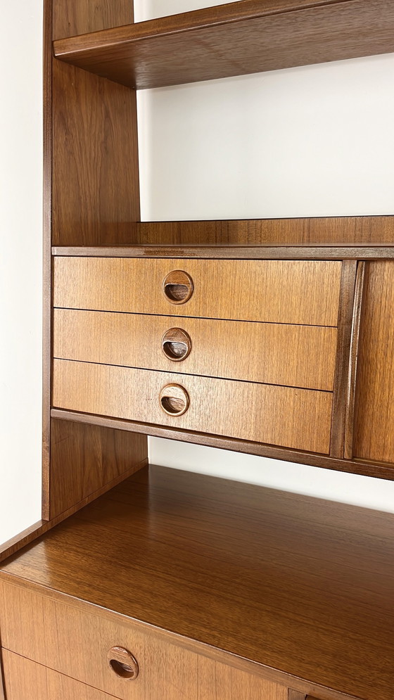 Image 1 of Teak Veneer Swedish Bookcase Sideboard