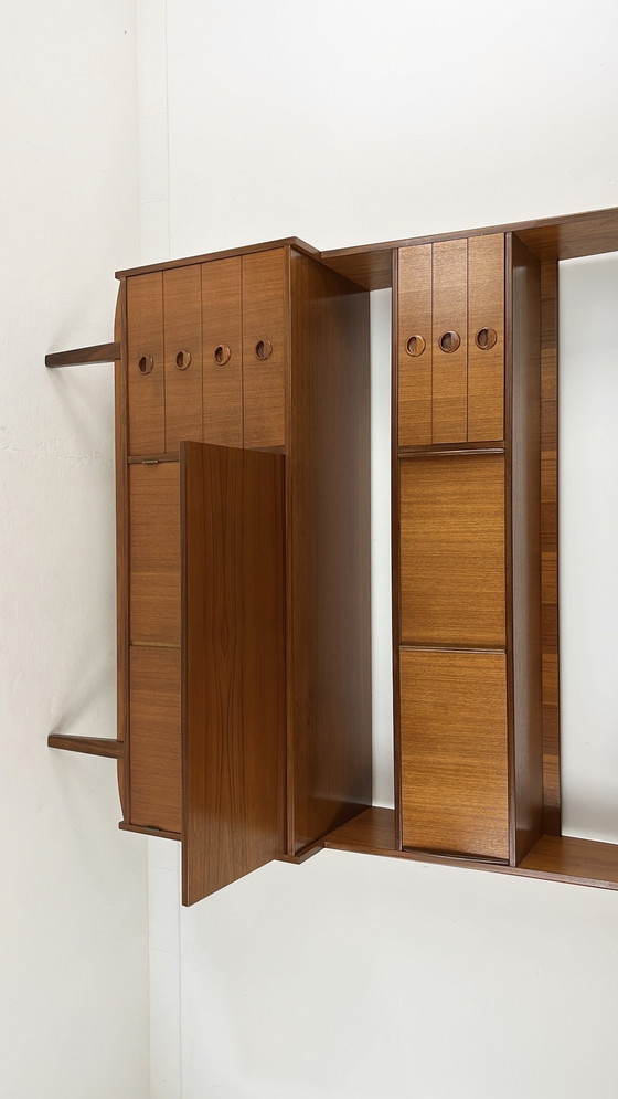 Image 1 of Teak Veneer Swedish Bookcase Sideboard