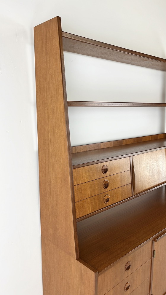 Image 1 of Teak Veneer Swedish Bookcase Sideboard