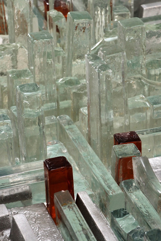 Image 1 of Vintage "Rottura Spaziale" Murano Glass Wall Lamp by Akikaze for Poliarte