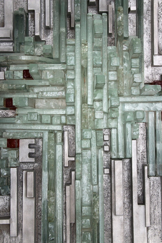 Image 1 of Vintage "Rottura Spaziale" Murano Glass Wall Lamp by Akikaze for Poliarte