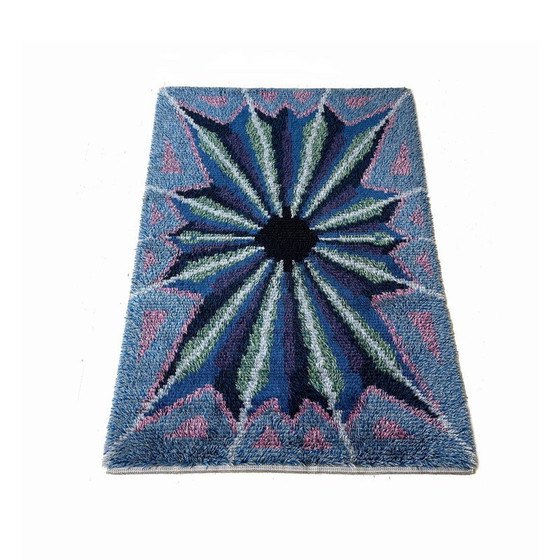 Image 1 of Scandinavian vintage wool rug Rya, Sweden 1960