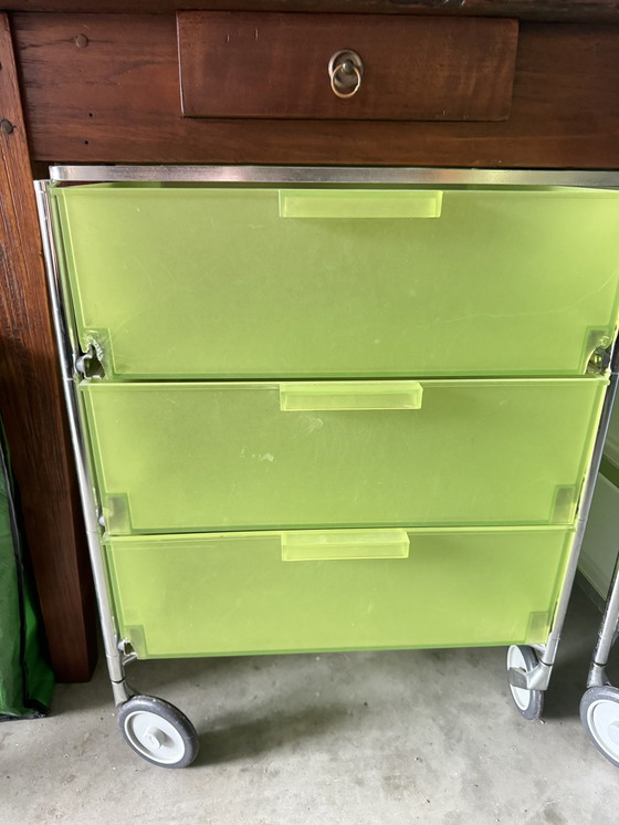 Image 1 of 2x Kartell Mobil Chest of Drawers With Wheels