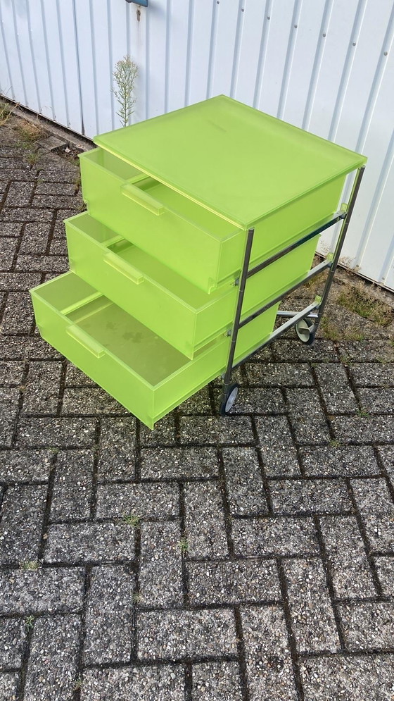 Image 1 of 2x Kartell Mobil Chest of Drawers With Wheels