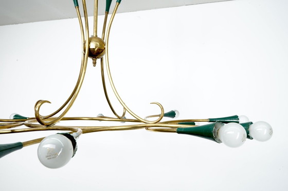 Image 1 of Lustre italien Mid Century Sputnik, années 1950