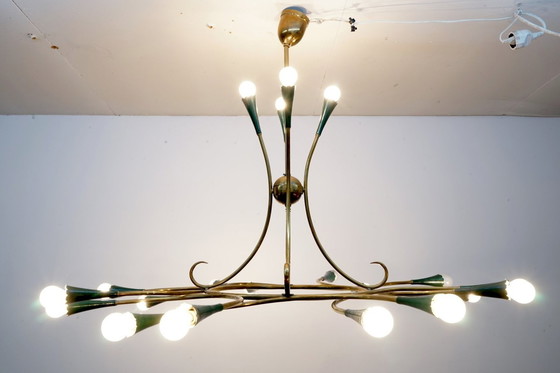 Image 1 of Lustre italien Mid Century Sputnik, années 1950