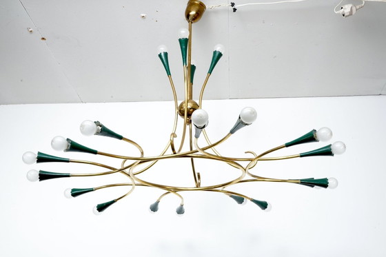 Image 1 of Lustre italien Mid Century Sputnik, années 1950