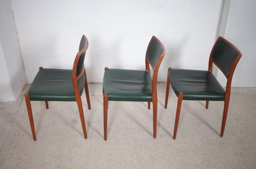 3x Niels Møller modèle 80 stoelen