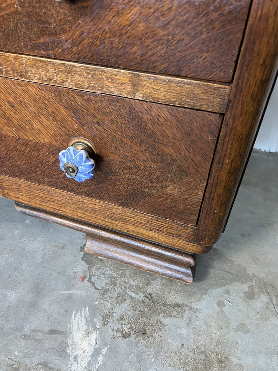 Image 1 of Art Deco chests of drawers with special veneer.