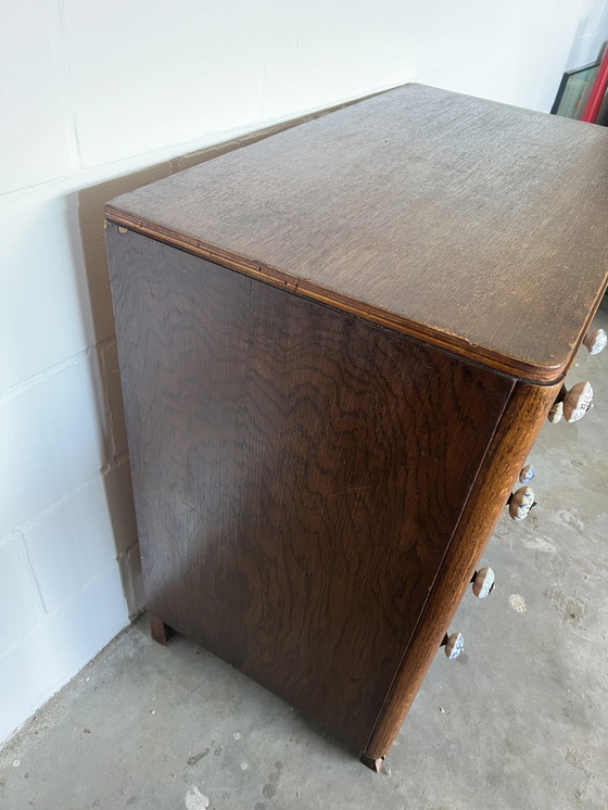 Image 1 of Art Deco chests of drawers with special veneer.