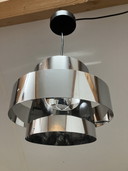 Lampada a sospensione regolabile vintage cromata