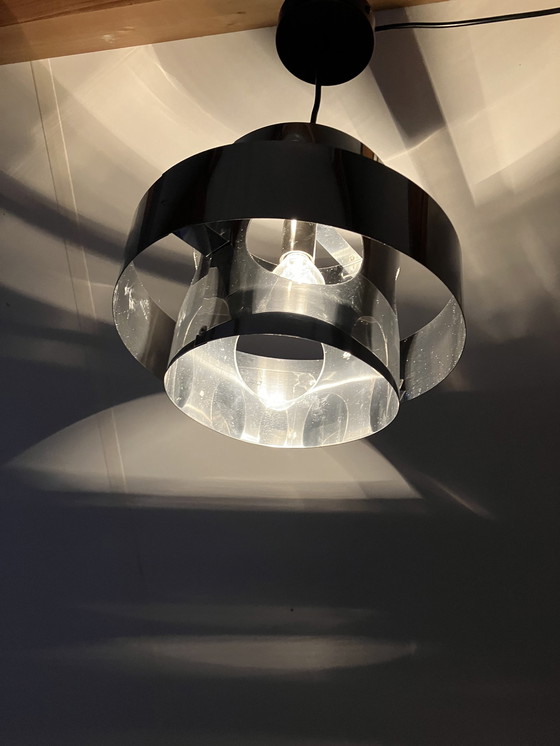 Image 1 of Vintage adjustable hanging lamp chrome