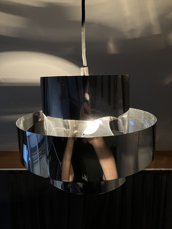 Image 1 of Vintage adjustable hanging lamp chrome