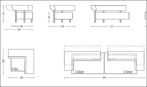 Image 1 of Banquette 2 places COR Arthe