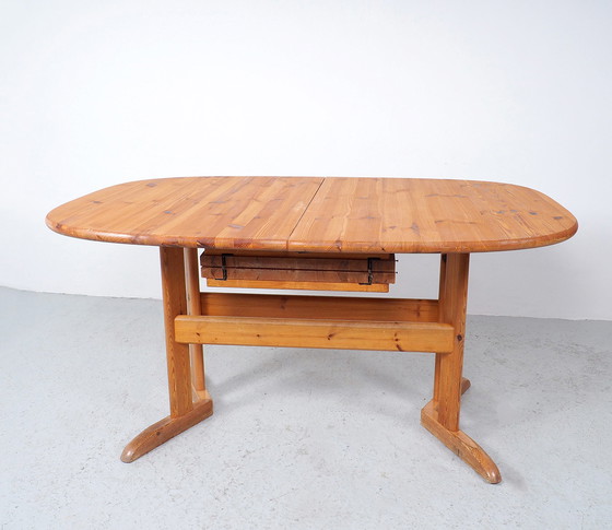 Image 1 of Grande table de salle à manger ovale extensible, Danemark, années 1980