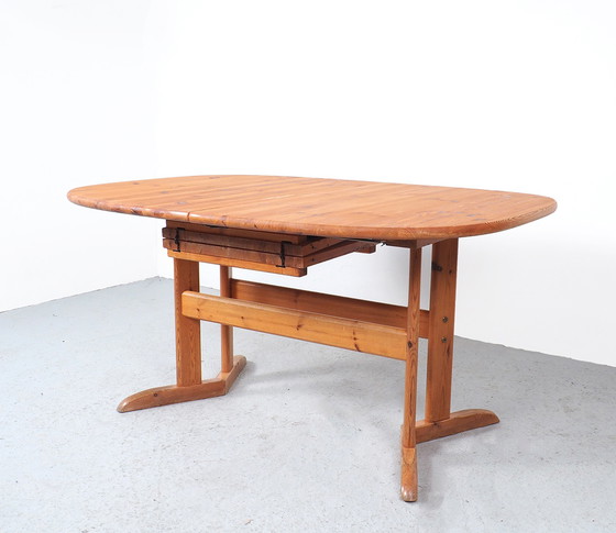 Image 1 of Grande table de salle à manger ovale extensible, Danemark, années 1980