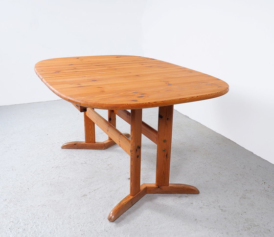 Image 1 of Grande table de salle à manger ovale extensible, Danemark, années 1980