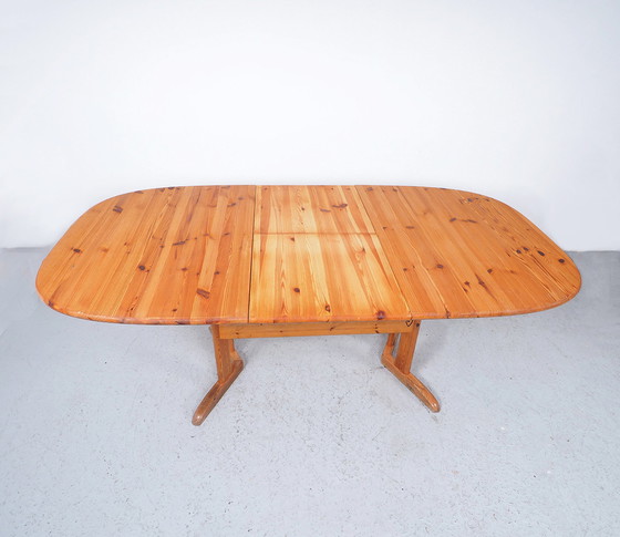 Image 1 of Grande table de salle à manger ovale extensible, Danemark, années 1980