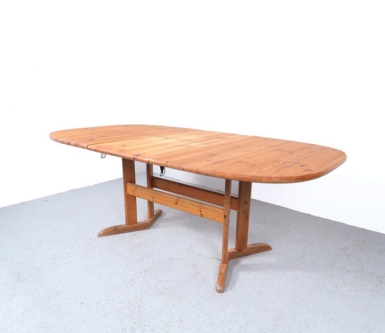 Image 1 of Grande table de salle à manger ovale extensible, Danemark, années 1980