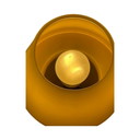 Habitat - XS - 1980’s - Yellow - Glass mushroom lamp