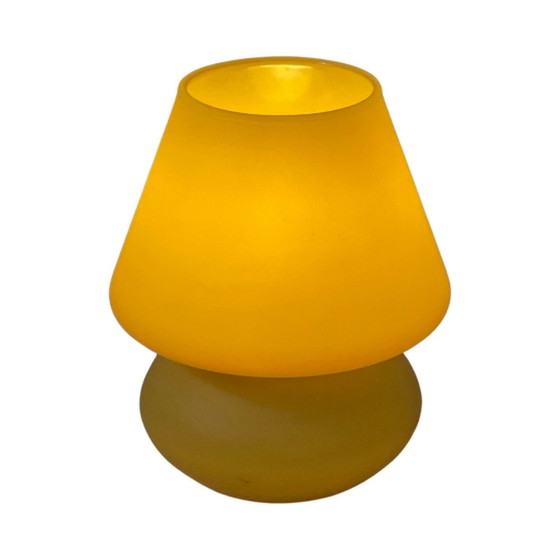 Image 1 of Habitat - XS - 1980’s - Yellow - Glass mushroom lamp