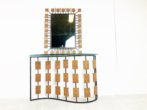 Mario Giani console mirror