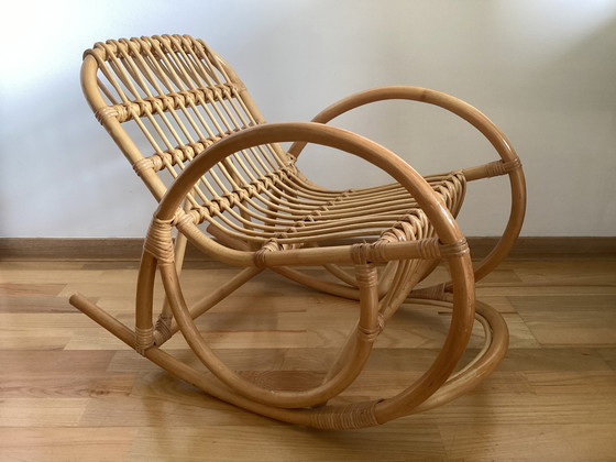 Image 1 of Rattan children's rocking chair