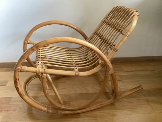 Image 1 of Rattan children's rocking chair