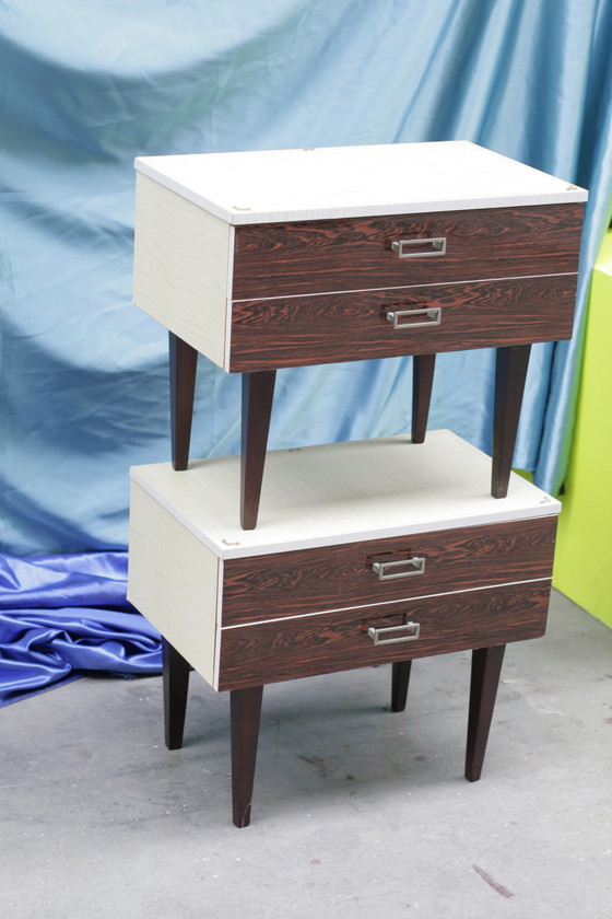 Image 1 of 2x Table de chevet vintage