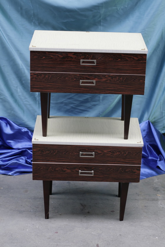 Image 1 of 2x Table de chevet vintage