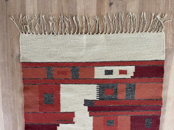 Image 1 of Mid-century modern hand-woven kilim