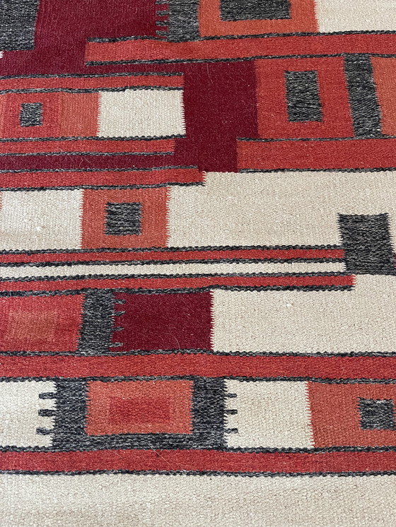 Image 1 of Mid-century modern hand-woven kilim