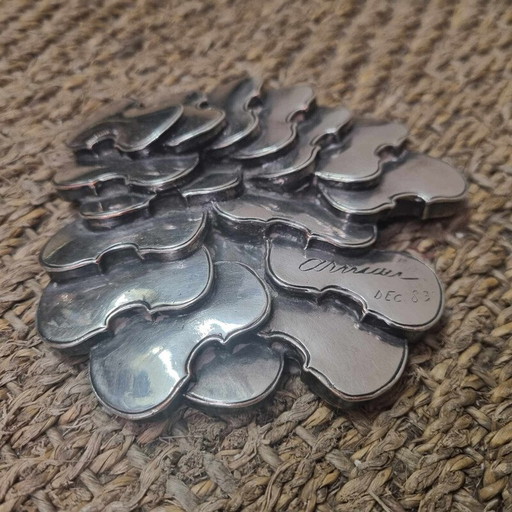 Vintage paper press by sculptor Arman for Christofle, 1983