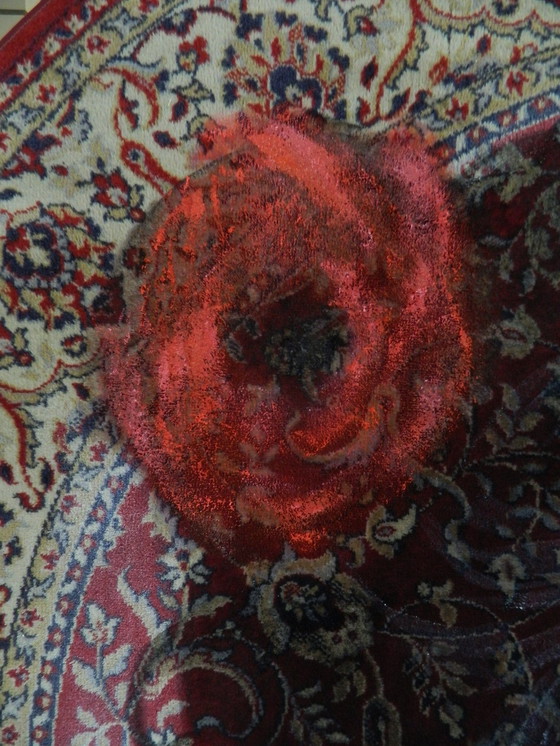 Image 1 of Jacqueline Klein Breteler- Rosa, Portrait Painting On A Carpet.