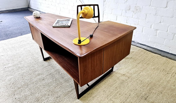 Image 1 of Peter Løvig Nielsen Desk 60S 70S Teak Mid - Century Desk