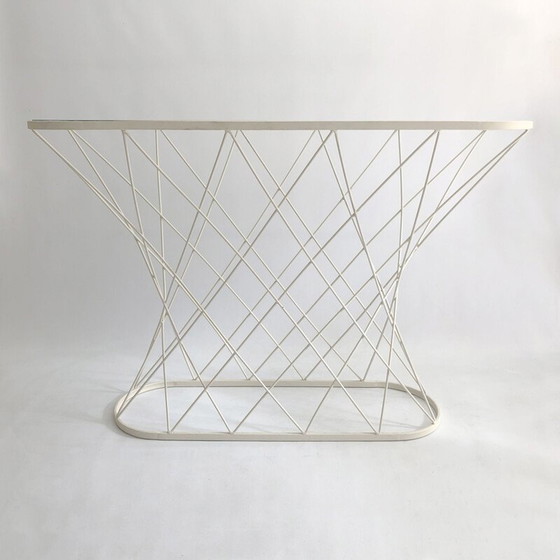 Image 1 of Vintage white twisted console table by Isamu Noguchi Style USA 1980s